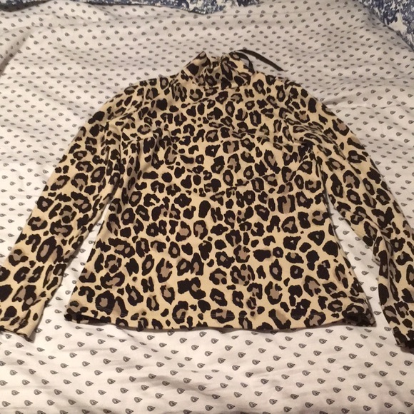 Kate Spade Cheetah Print Turtleneck Size 0 - Picture 1 of 4